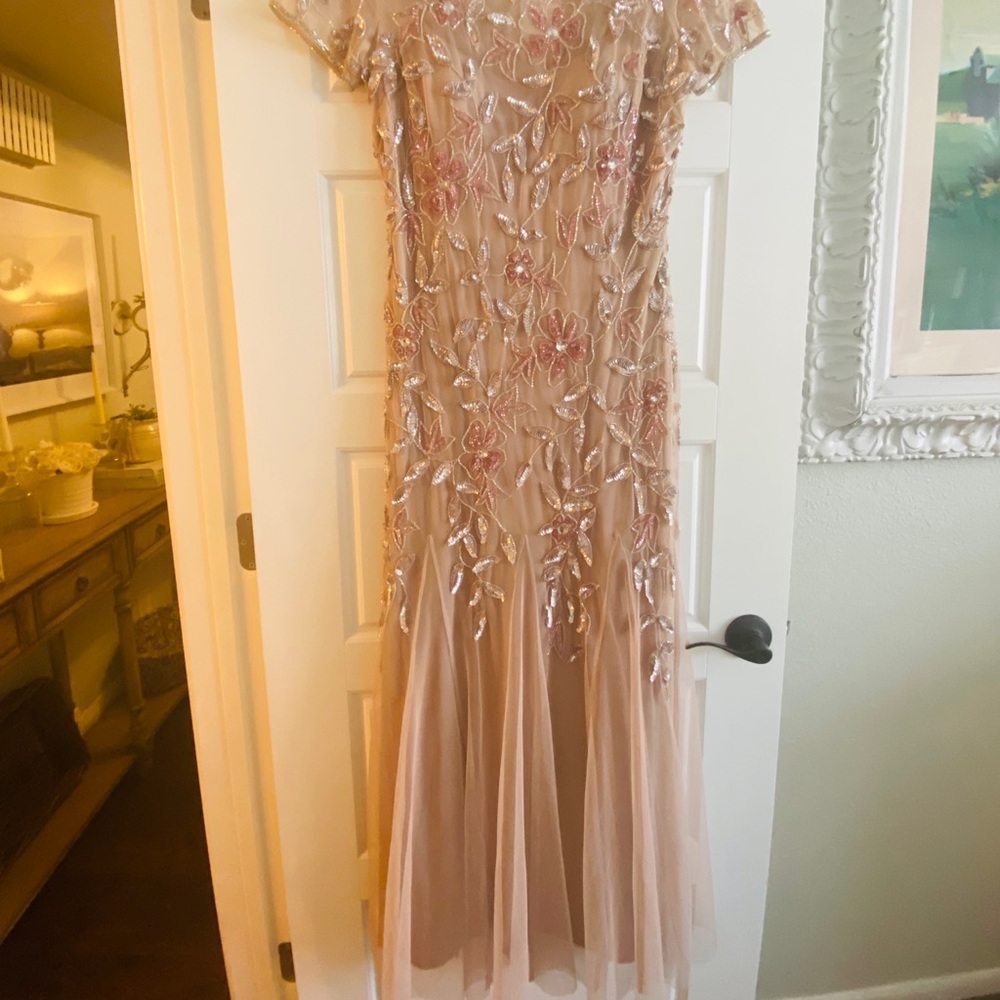 Adrianna Papell hand beaded gown